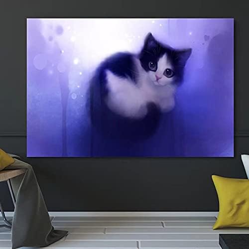 絵画 油絵 猫 猫雑貨 オリジナル アクリル画 可愛い キャンバス 丸額